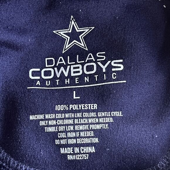 Dallas Cowboys Sweater Adult Large Blue Full Zip Hooded Logo Football Sweatshirt - Picture 5 of 9